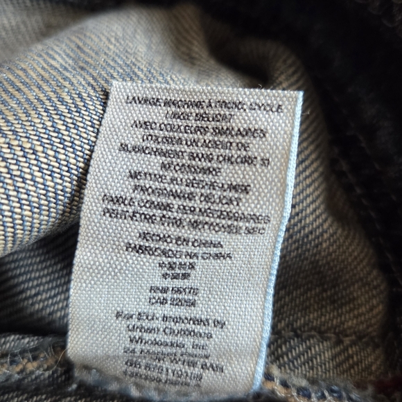 Free People Denim 100% Cotton Americana Zip Up Jacket Size 8 - Picture 7 of 10